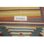 Tapis oriental rayé en laine Kilim 7 x 10
