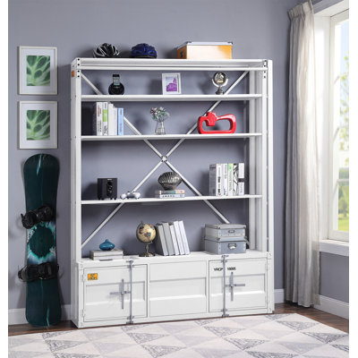 Cargo White Finish Bookcase W/Ladder