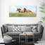 Two Horses At A Gallop - Wrapped Canvas Print