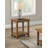 Stenson Wood End Table with Shelf Distressed Brown-1773981430