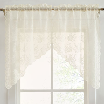 Ensemble de 2 tablettes de café semi-transparentes avec passe-tringle Stefani