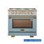36 in. 5.2 cu. ft. Natural Gas Range and Convection Oven in Black with True Simmer Burners-640147742-734913646
