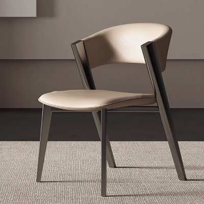 19.69"Khaki Casual Cat Scratch Fabric Carbon Steel Dining Chairs