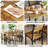 Dining Table Set For 4, 5-Piece Kitchen Table Chairs Set, Rectangle Dining Room Table Set With Four Chairs And Wooden Table Top For Kitchen And Dining Room, Brown