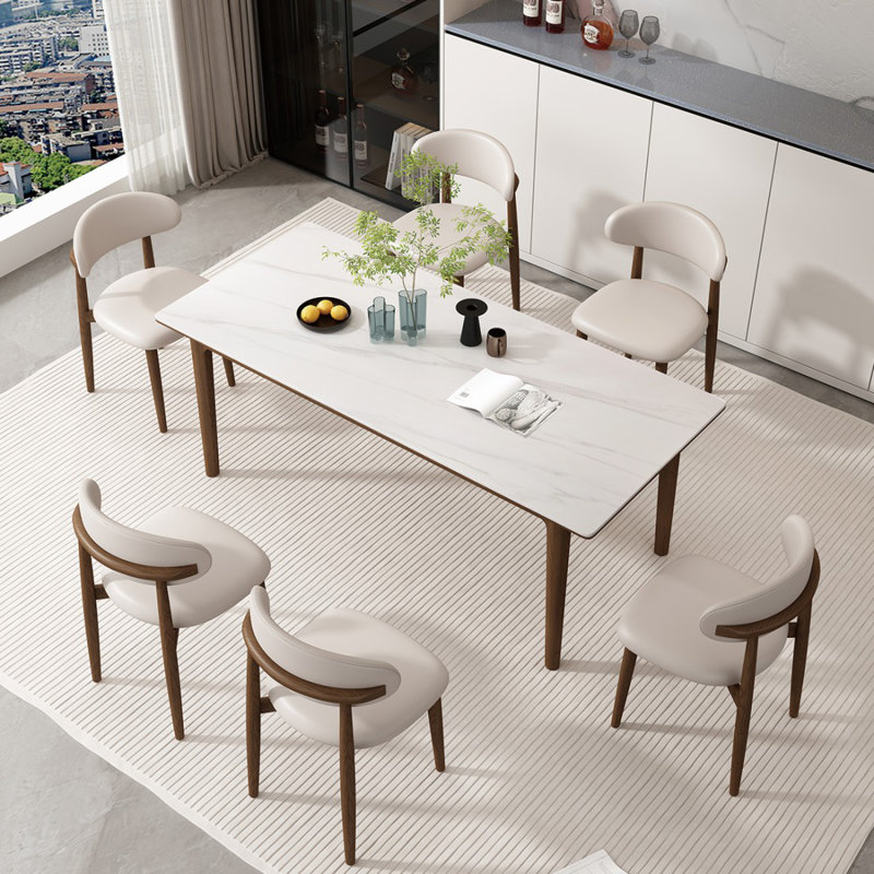 Ensemble de table de salle à manger pour 6 personnes, H 29,53 po x l 70,87 po x P 31,5 po