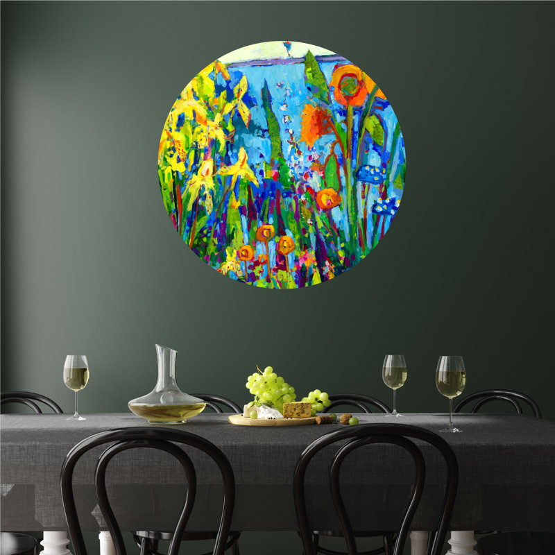 Décalcomanie murale jaune jardin ii