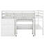 Lit mezzanine double pleine grandeur avec bureau portatif à roulettes-1956237140