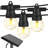 Pro 12-Light 27 ft. Outdoor Solar LED 1-Watt White Bulb String Lights-1469578896
