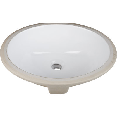 Porcelain Oval Undermount Bathroom Sink