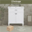 Meuble-lavabo de 30 po avec lavabo en céramique, porte à fermeture en douceur et tablettes réglables-386429979