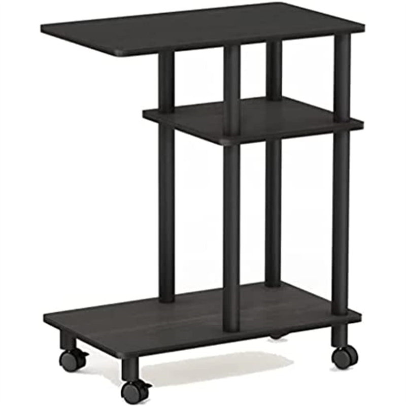 Absar Wheel End Table, Black