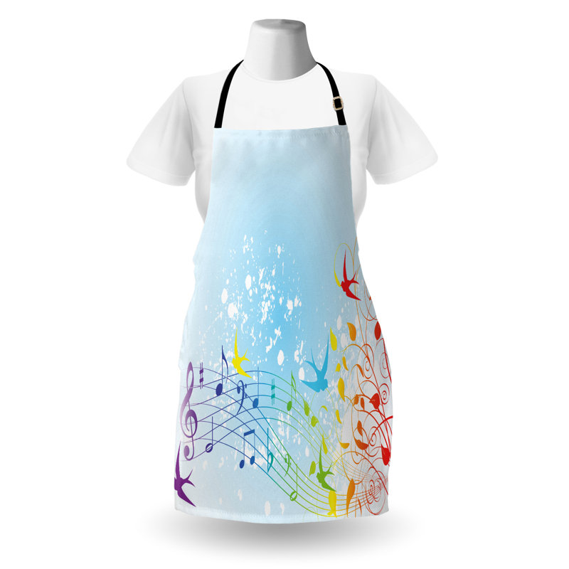 Multicolore Bungalow tablier de notes de musique unisexe