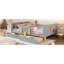 Lit plateforme double avec tiroirs de rangement, structure de lit en bois massif-124917479-124917477
