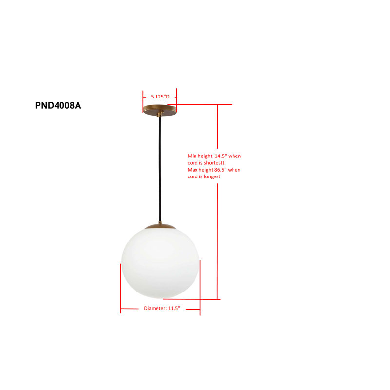 Nelda 1-Light Globe Pendant