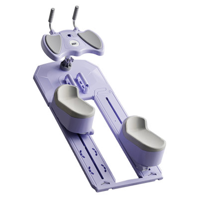 Crawl & Spine Twist And Stretch Trainer – Full Body Low-Impact Cardio Machine With Adjustable Hand Grips, Knee Support & Steel Frame | Home Gym Equipment （Purple）