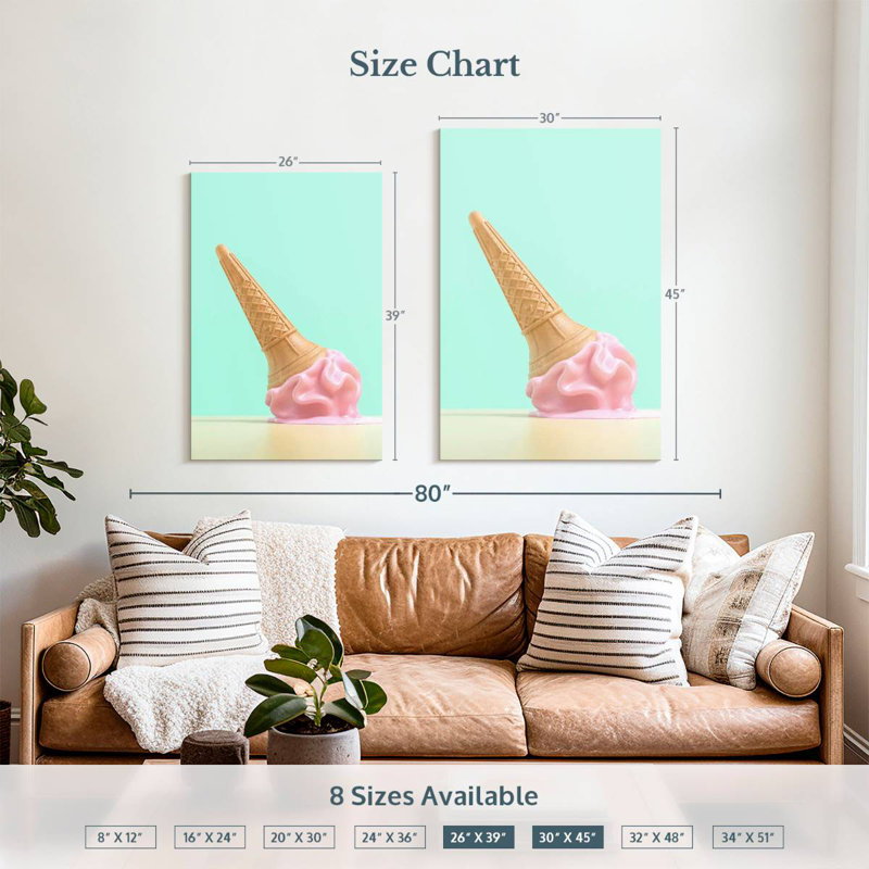 Yarlin Ice Cream Cone Spill, 39" H x 26" W