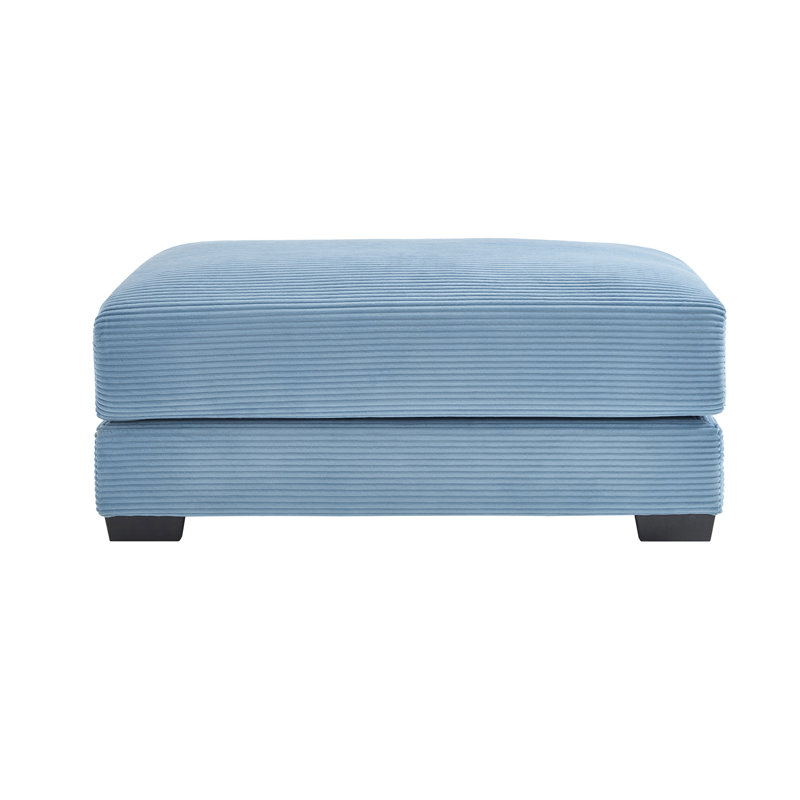 Velours côtelé bleu 28: tissu doux avec base et mobile pour le salon avec design ergonomique, tissu d'usure, combinaisons de sièges modulaires