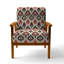 Fauteuil d'appoint vintage en mélange de velours rouge Ikat Tribe Blend Fuse-2081724432