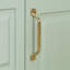 Meuble-lavabo de 36 po avec lavabo, armoire de salle de bain autoportante avec lavabo en céramique, tiroir rabattable, tablette réglable, structure en bois d'hévéa et panneaux de fibres à densité moyenne, poignées en métal, finition peinte en vert-1659329547
