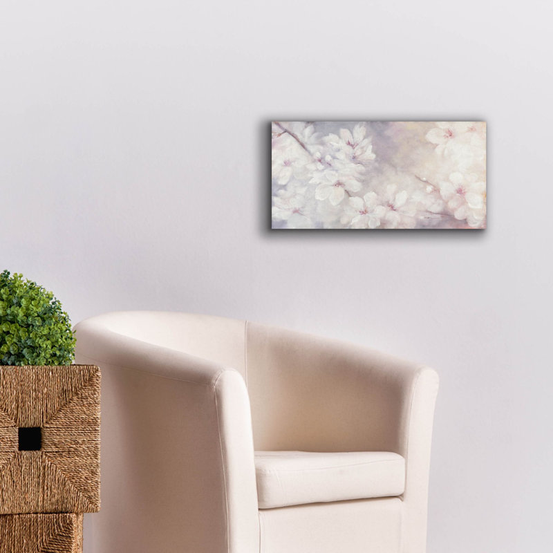 «Cherry Blossoms» par Julia Purinton, art mural sur toile, H 12 po x l 24 po x P 0,75 po