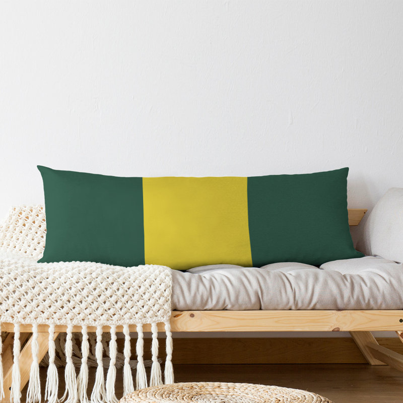 Polyester Medium Pillow, Alabama , Green/Yellow/Green