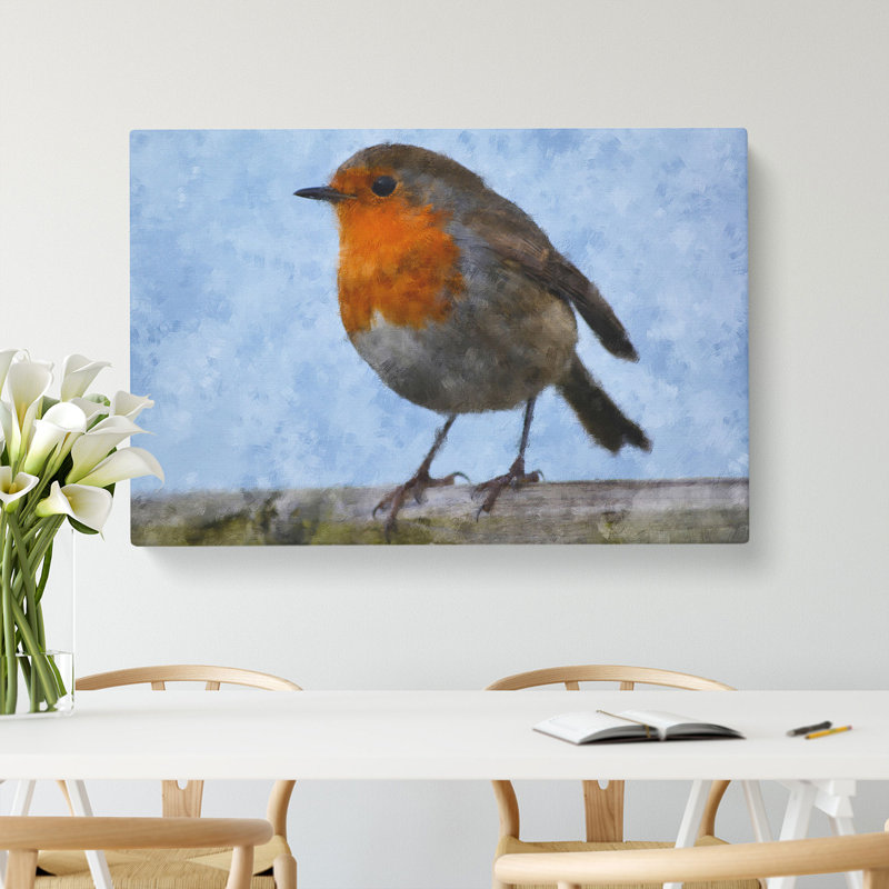 Robin Bird Vol.1 - Wrapped Canvas Painting, 35cm H x 50cm W x 3cm D