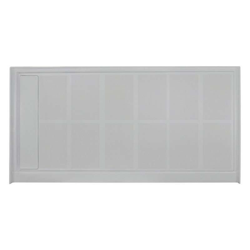 32'' W 60'' D Rectangular Single Shower Base, Left Hand, Gray