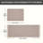 Solid Beige, 2 Pcs Non Slip Kitchen Mats