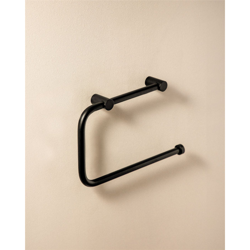 Ivy Bronx Bathroom Towel Ring Minimalist Design & Lightweight with Stainless Steel, Matte Black