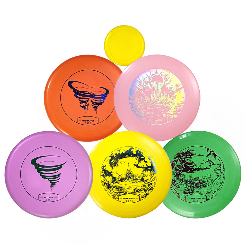 Ensemble de disque de golf, 5 disques de volants PCS pour débutants, ensemble de démarrage de disque de golf pour l'entraînement de la force du corps entier, avec le poids, le milieu de gamme, le conducteur, le mini marqueur, approuvé PDGA pour la cour extérieure, la pelouse, la plage