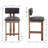 Upholstered Stool With Solid Wood Frame-1150270786
