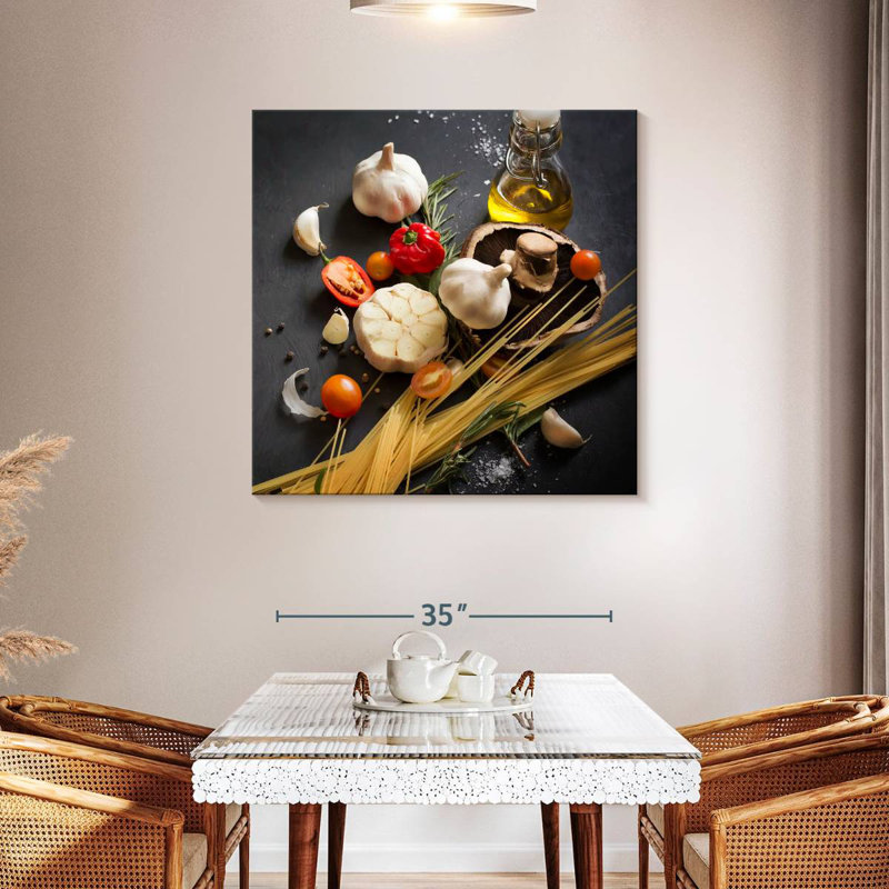Yarlin Italian Spaghetti Recipe, 39" H x 39" W