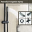 Système de douche thermostatique à haute pression avec deux pommes de douche et barre coulissante réglable