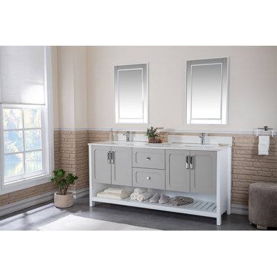 Meuble-lavabo double standard autoportant Cinamon 1800mm