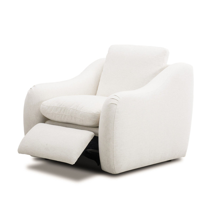 Crawford Recliner, Crypton Nomad Snow Polyester Blend