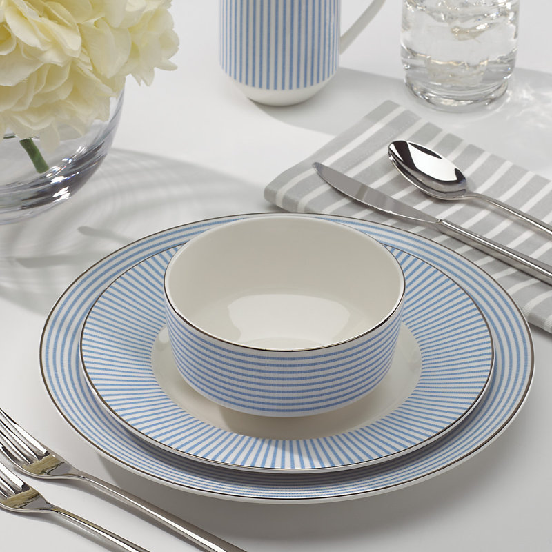 Laurel Street 4 Piece Place Setting, Service for 1, Blue