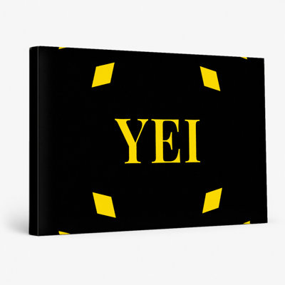 Bursa World Football City Luxury - monogramme de diamant - jaune noir jaune - art mural sur toile