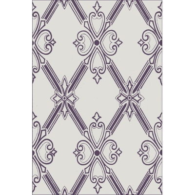 Pattern in Plum II 1 Piece Wrapped Canvas Wall Art