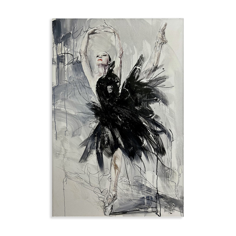 «Graceful Dancer», toile par Lucille Lee, H 30 po x l 20 po