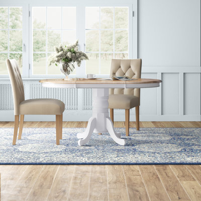 Kaneshiro Extendable Solid Pedestal Dining Table by Laurel Foundry Modern Farmhouse