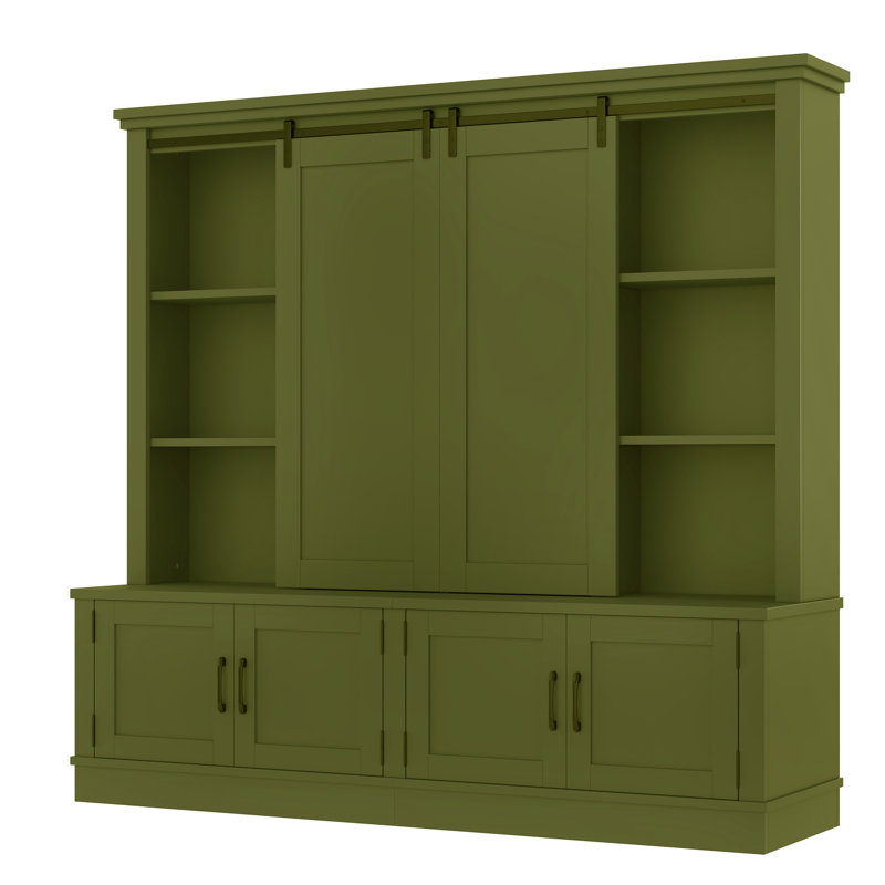 Hall Tree 71'' Wide With Bench, Green