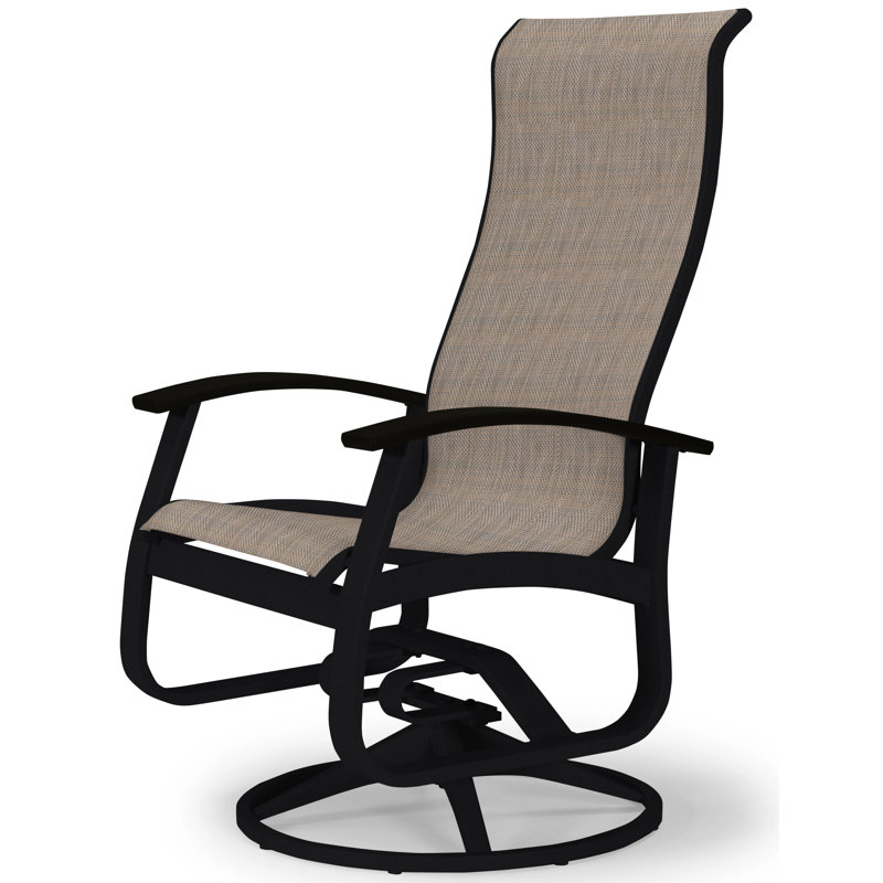 Chaise berçante Askar, Rouge 1D Sunbrella®, Noir P70, Noir texturé