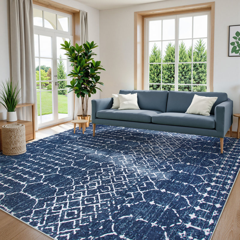Tapis lavables à la machine avec envers antidérapant Keynikh pour l'entrée de la salle à manger, Rectangulaire 8 pi x 10 pi