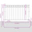 150cm H x 170cm W Metal Border Fencing