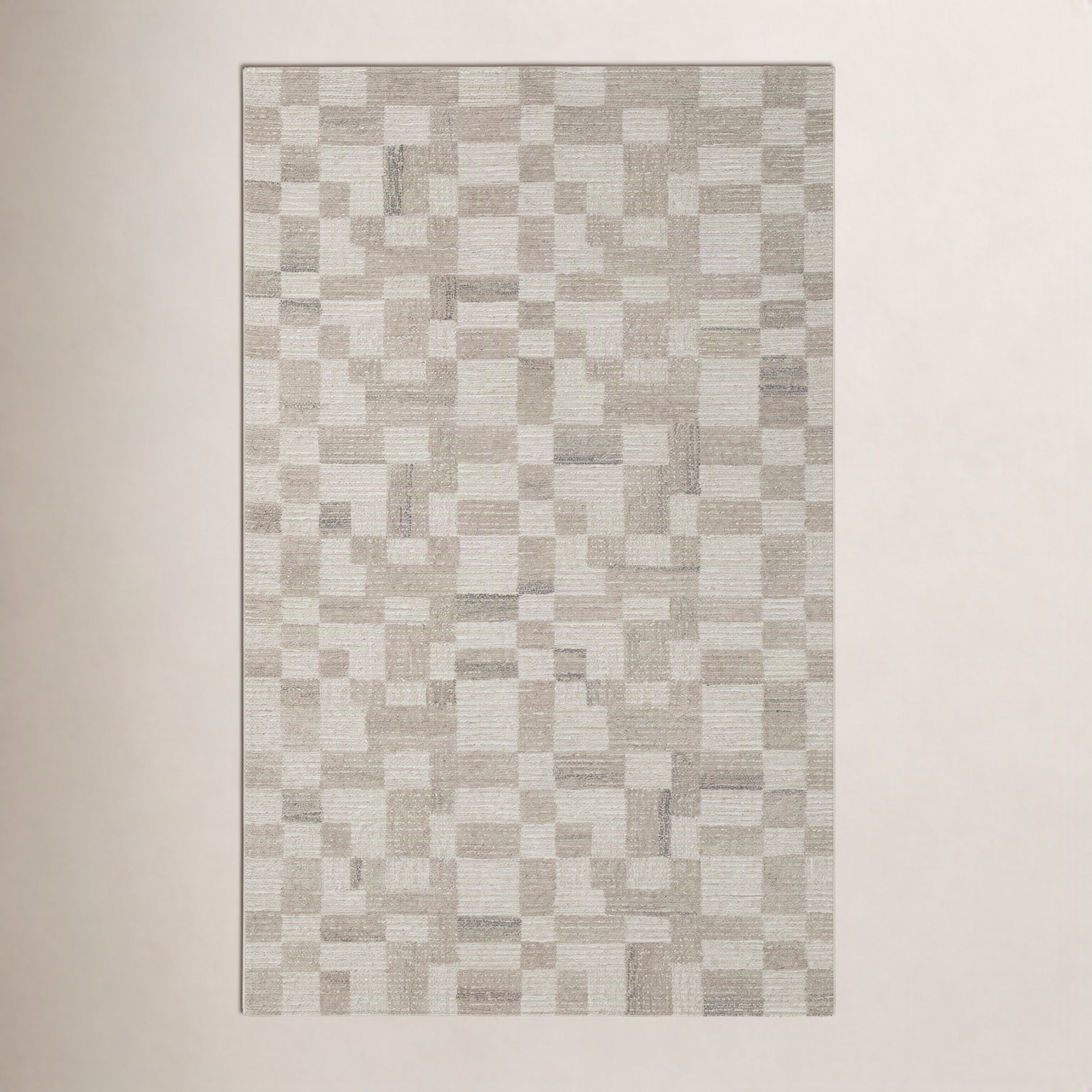 Tildi Hand-Tufted Plaid Wool Rug, Rectangle 7'9" x 9'9"
