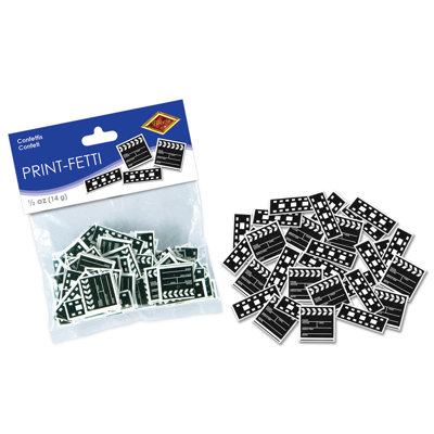 Clapboard and Filmstrip Print Fetti