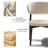 Niell Mid-Century Ash Dining Chairs, Black Solid Wood Legs, Not Assembled Need, Beige Kitchen Chairs for Dining Room-1257909175