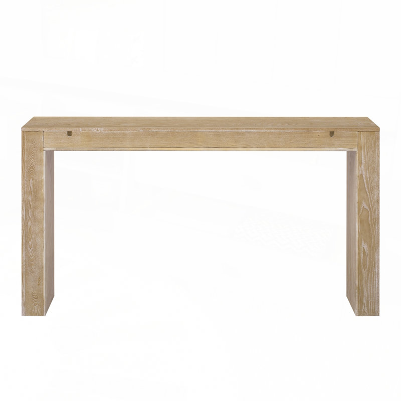 Marigold 60-Inch Long Console Table, Accent Console Table w/ 2 Drawers, Natural