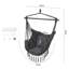 Garden Hanging Black Canvas Hammock Swing Chair
