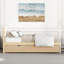 Structure de lit simple en lit blanc brillant avec lit gigogne en chêne pour une décoration luxueuse et pratique-1086753470-1086753471